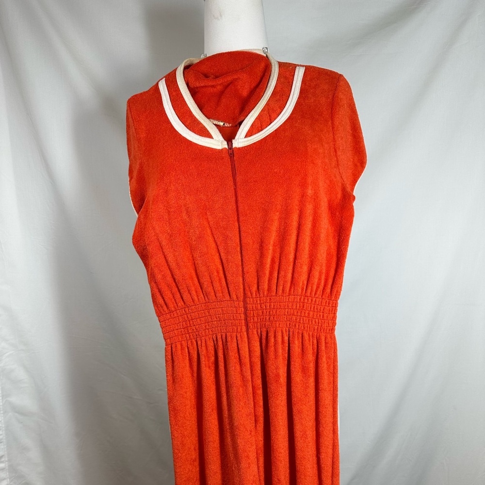 Authentic Vintage Terry cloth jumpsuit with zipper
